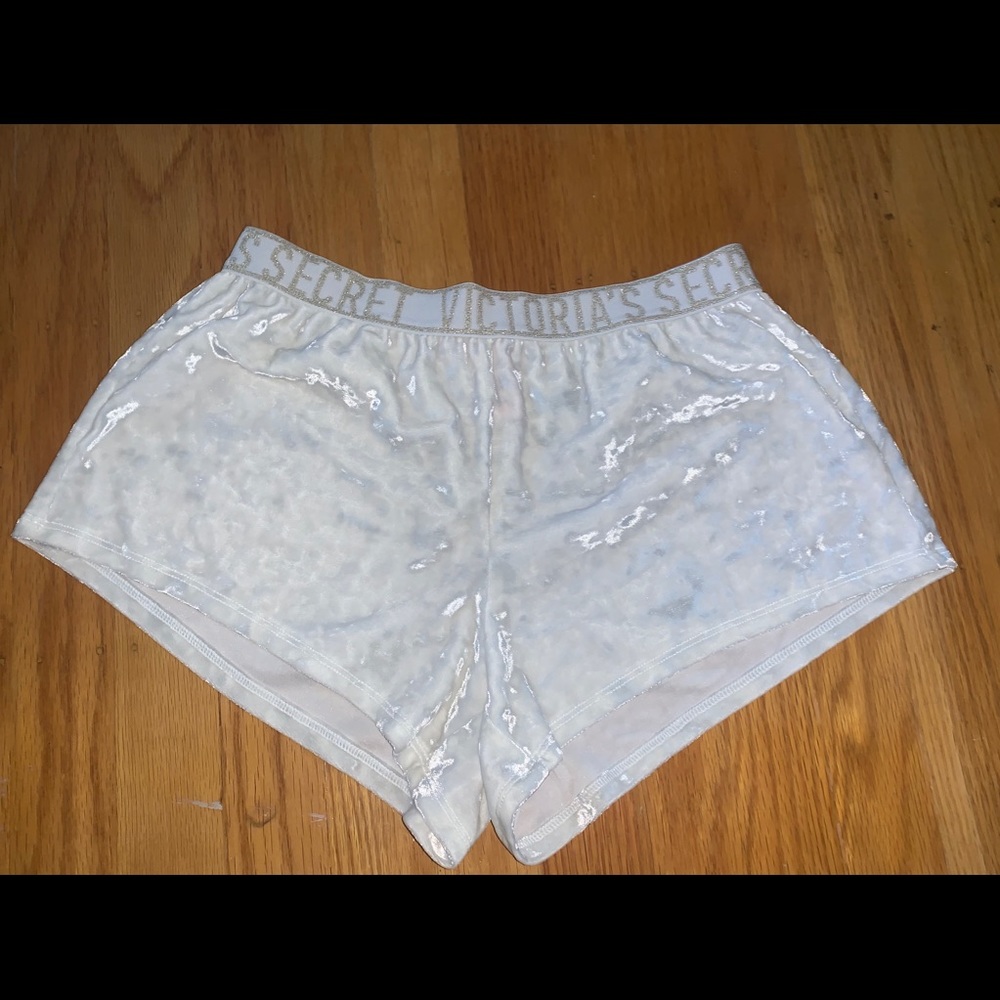 Victoria’s Secret velvet white shorts